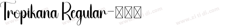 Tropikana Regular字体转换